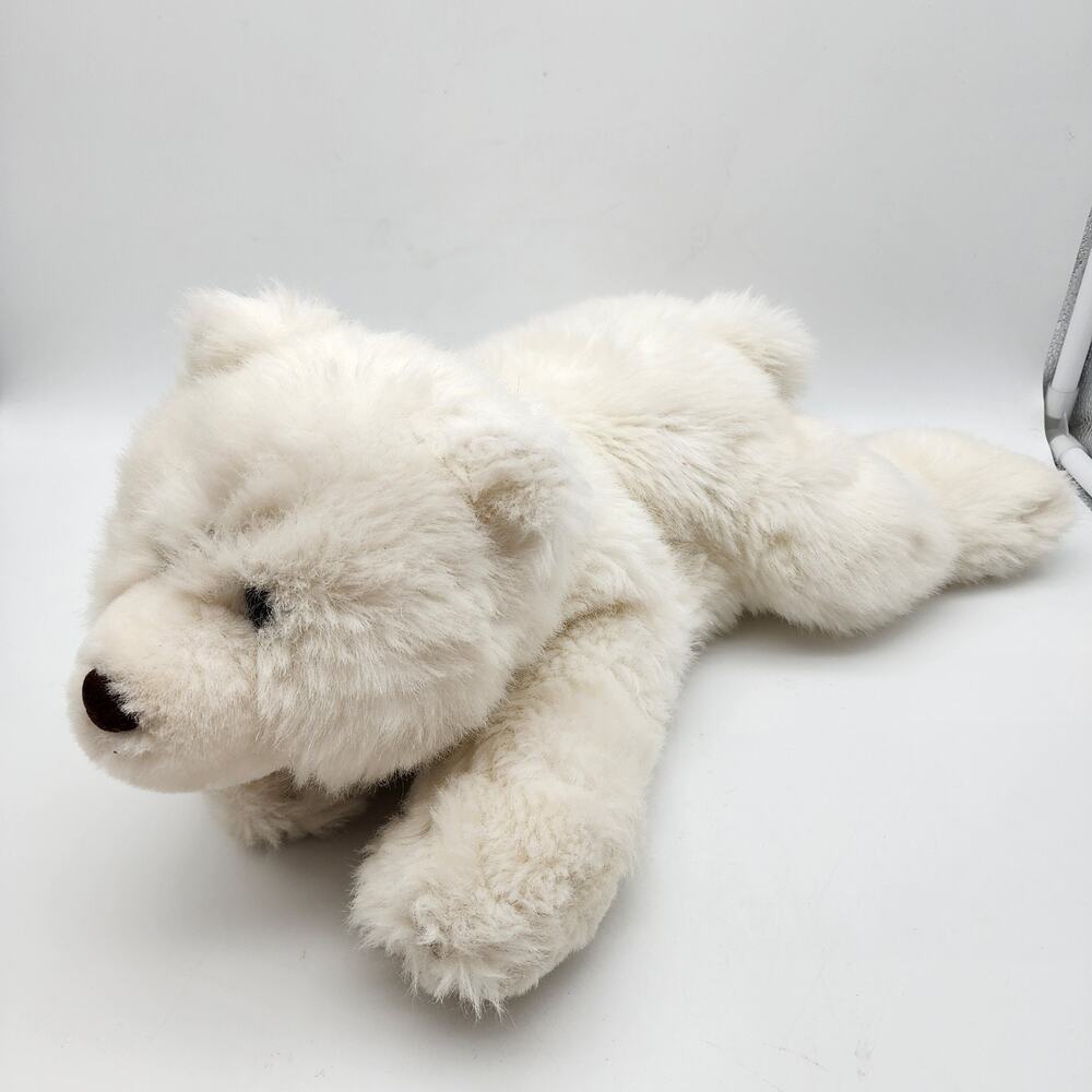 Vintage Carlton Cards Heartwarmers Polar Bear Stuffed Plush 18" Floppy Lays Flat